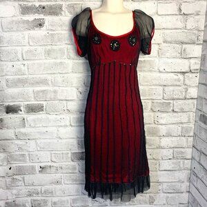 Maggie Walt Sheer 100% Silk Witchy Babydoll Dress